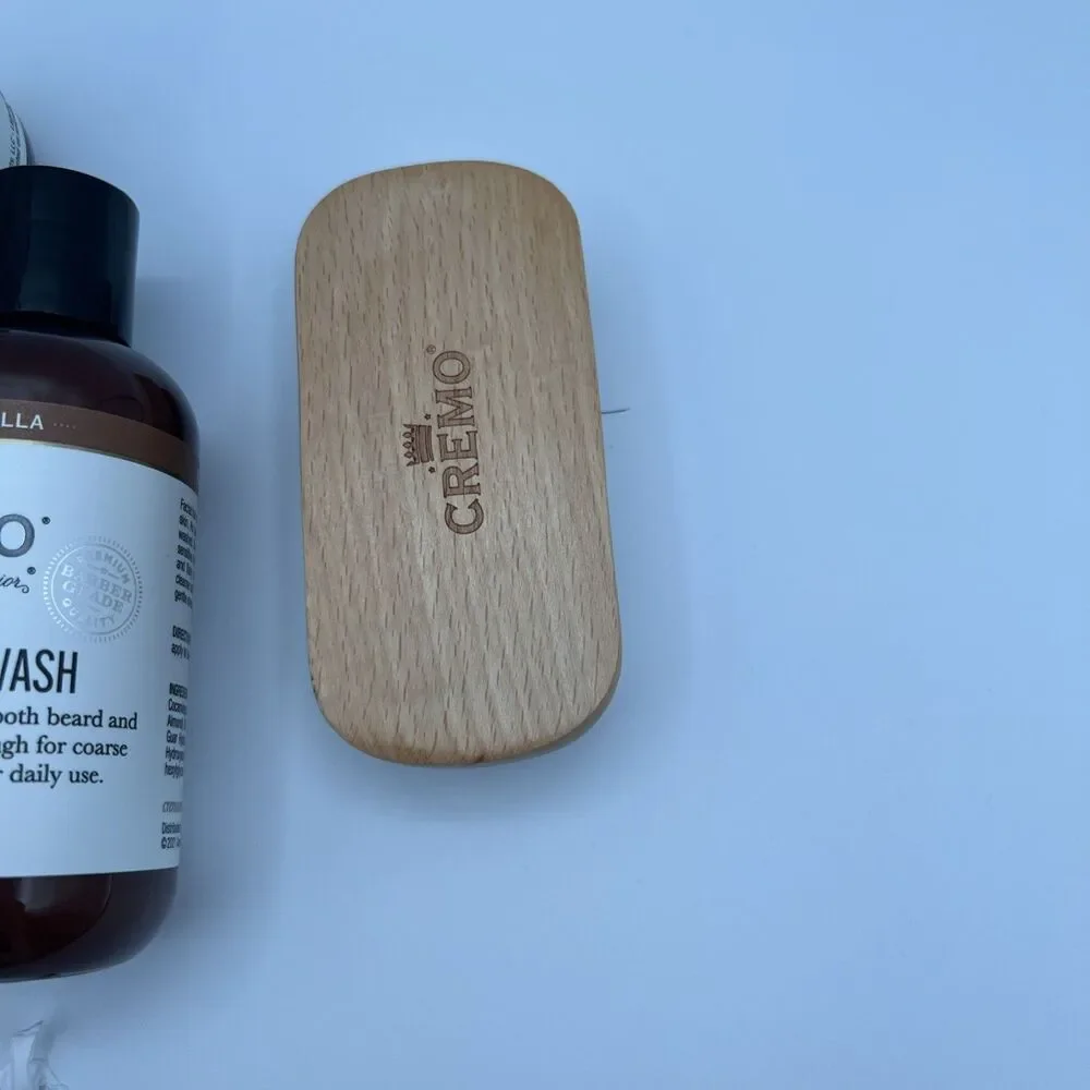 Cremo All In One Beard & Face Wash, And Beard & Scruff Softener Bourbon Vanilla